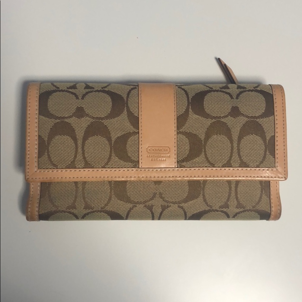 TRADED coach wallet and checkbook